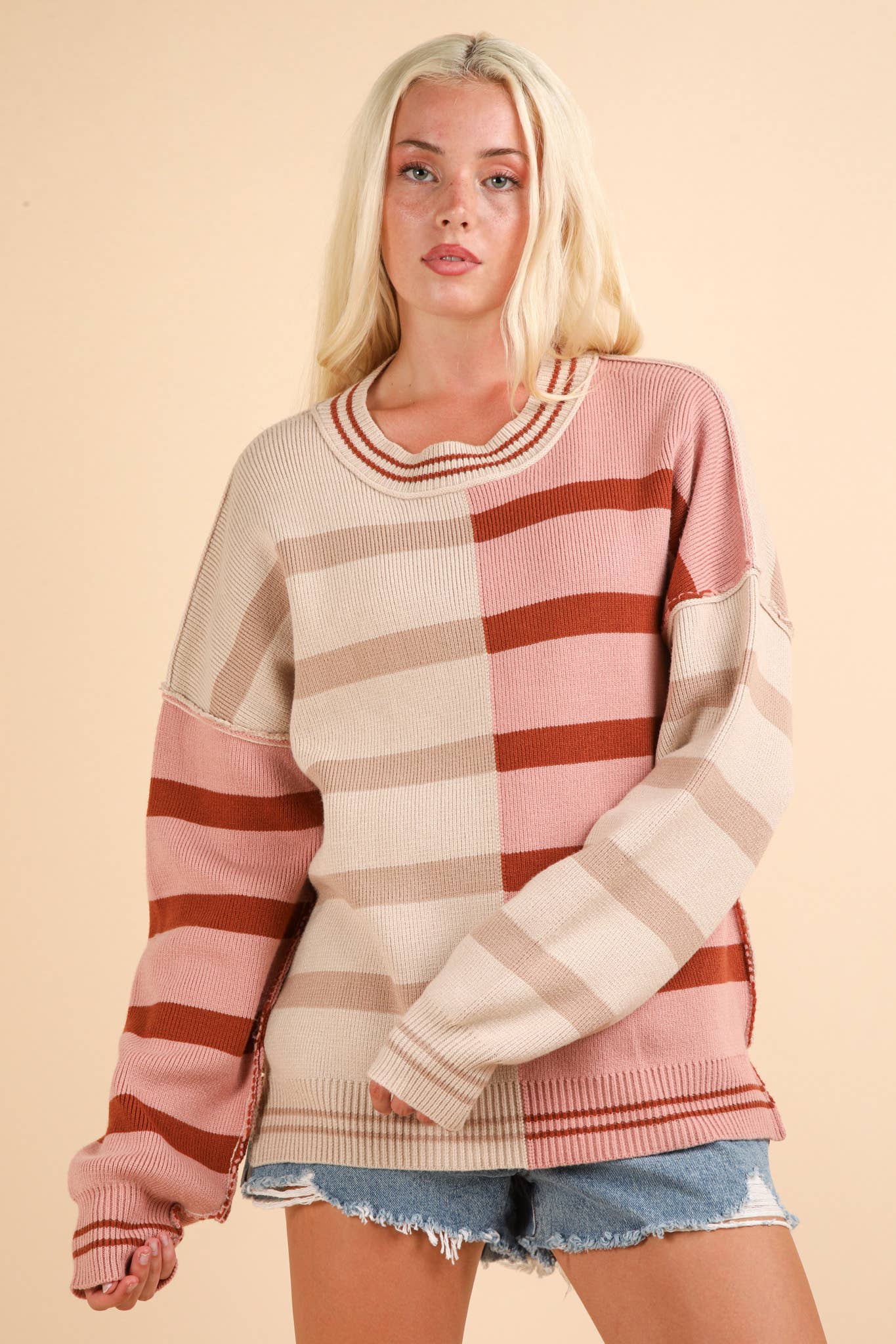 Comfy Stripes Knit Sweater