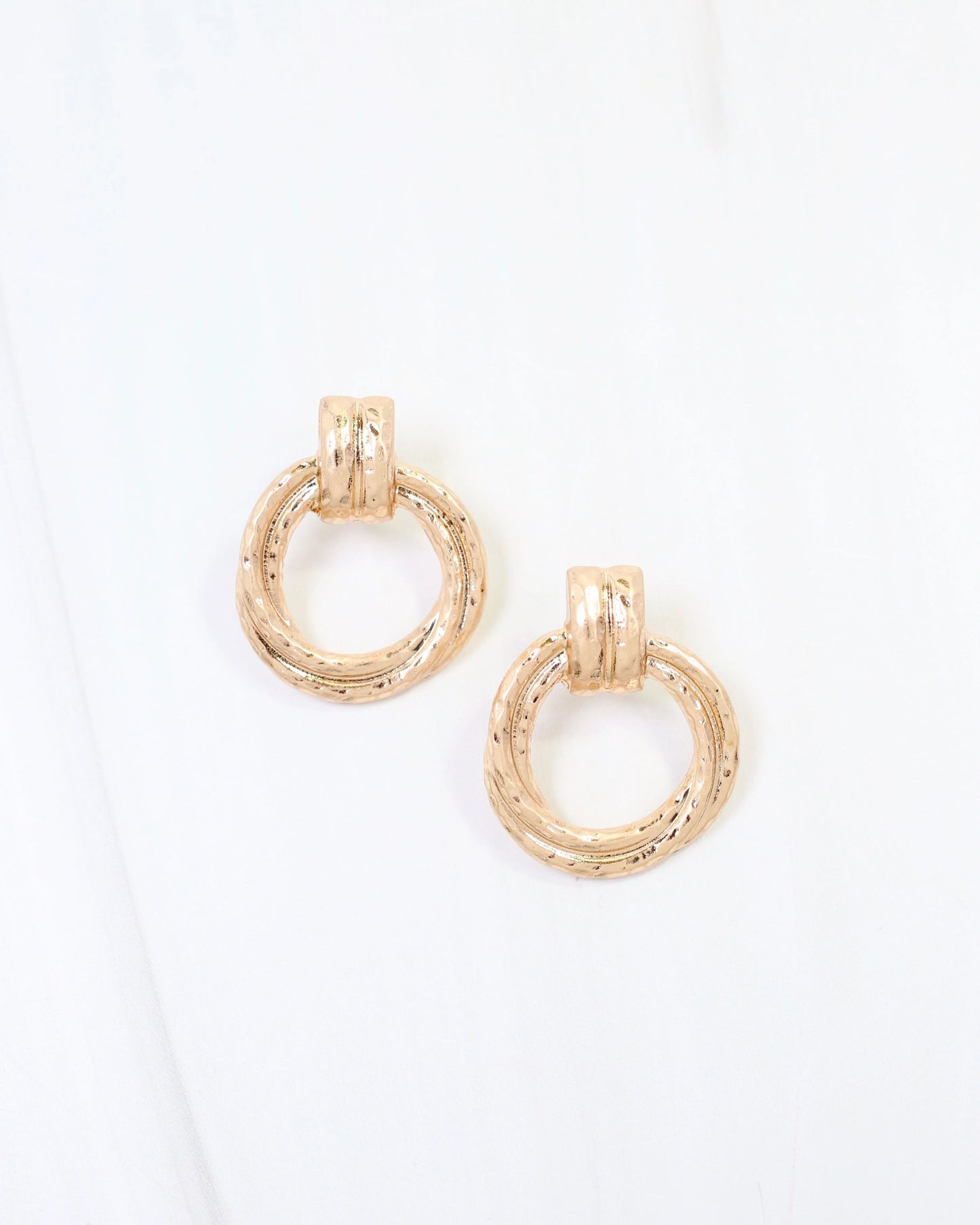 Jamestown Hammered Drop Earring