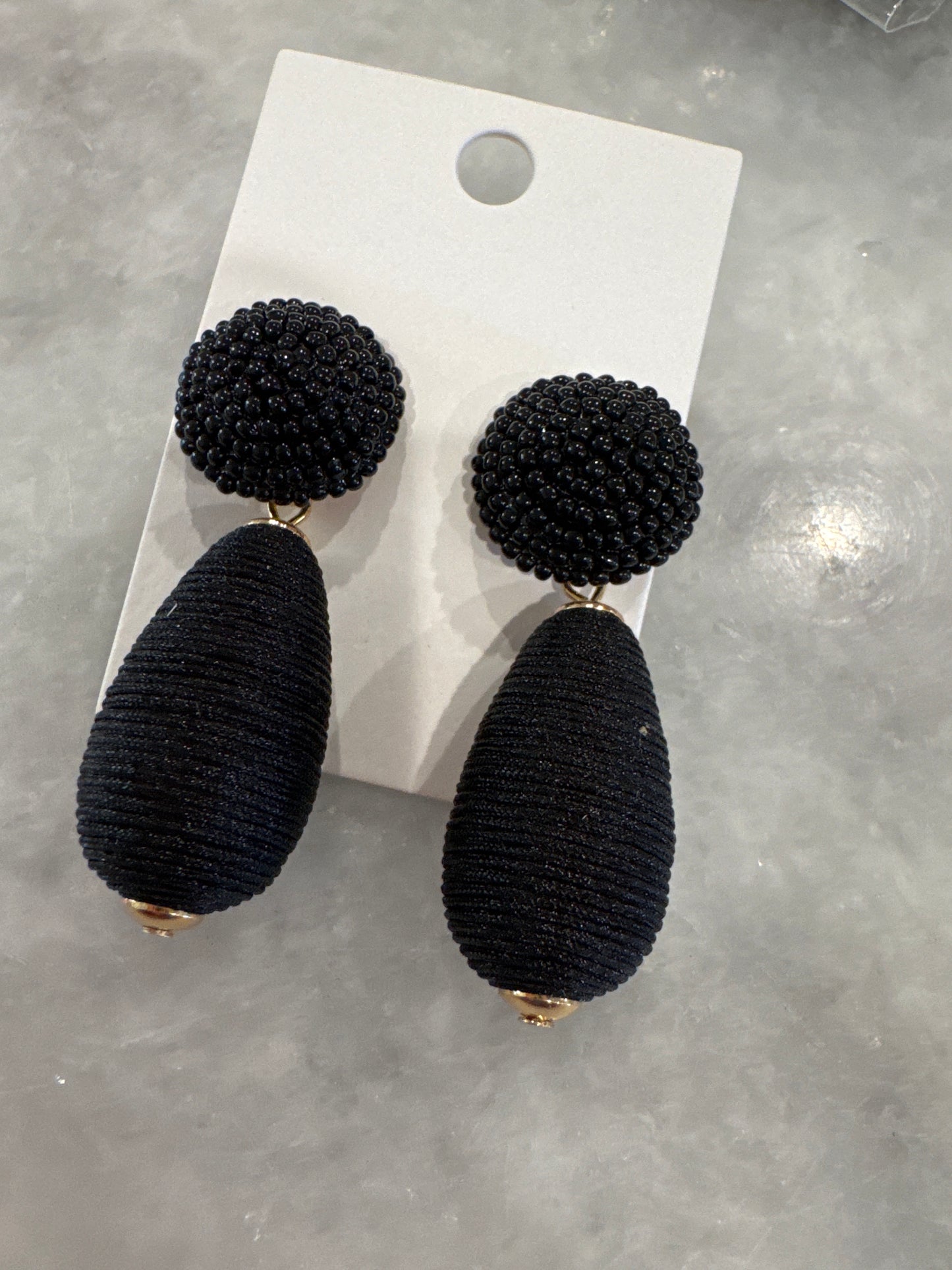 Black Dangle Earrings