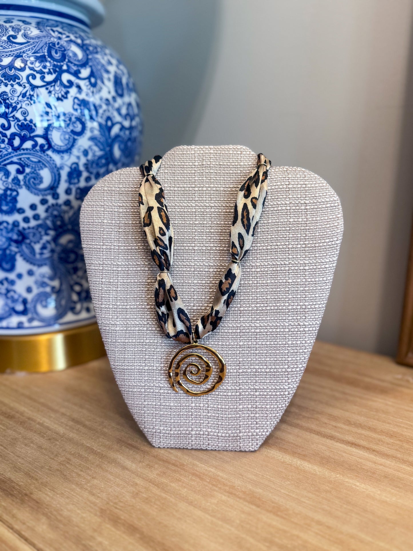 Leopard Scarf Necklace