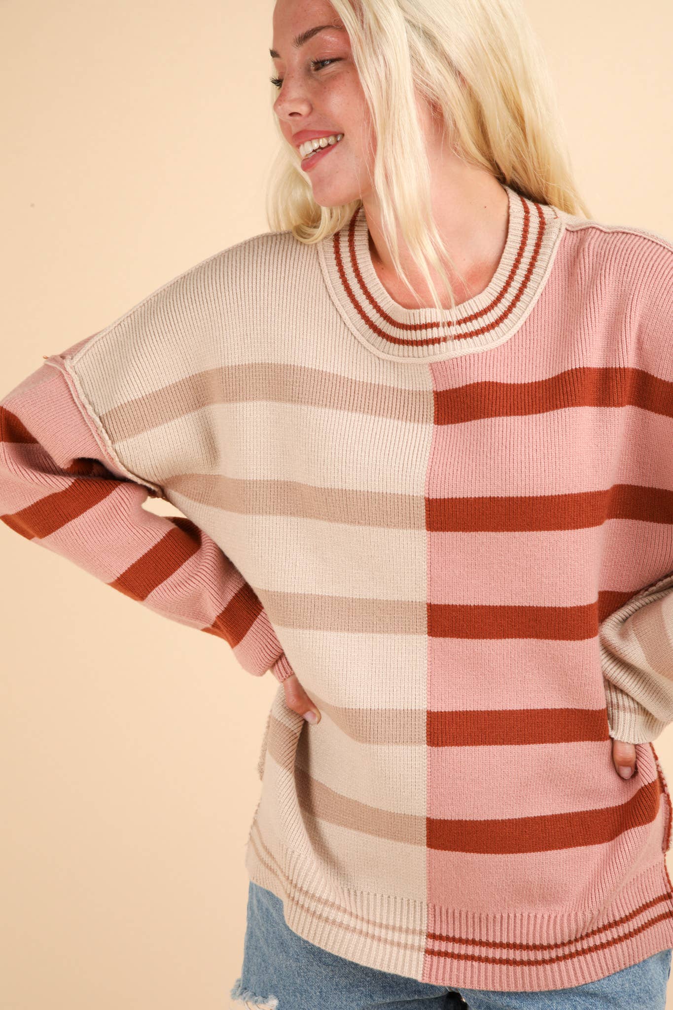 Comfy Stripes Knit Sweater