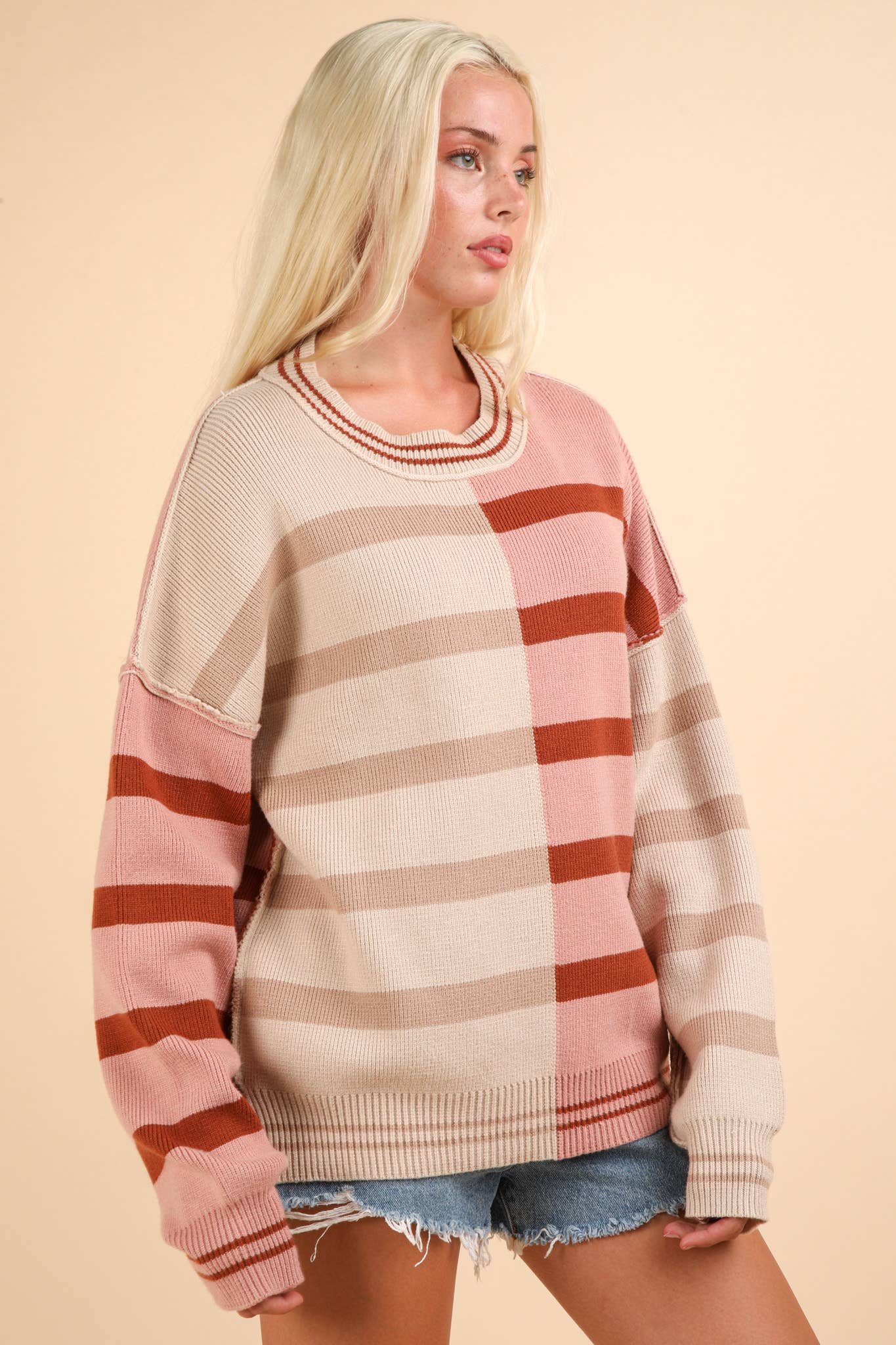 Comfy Stripes Knit Sweater