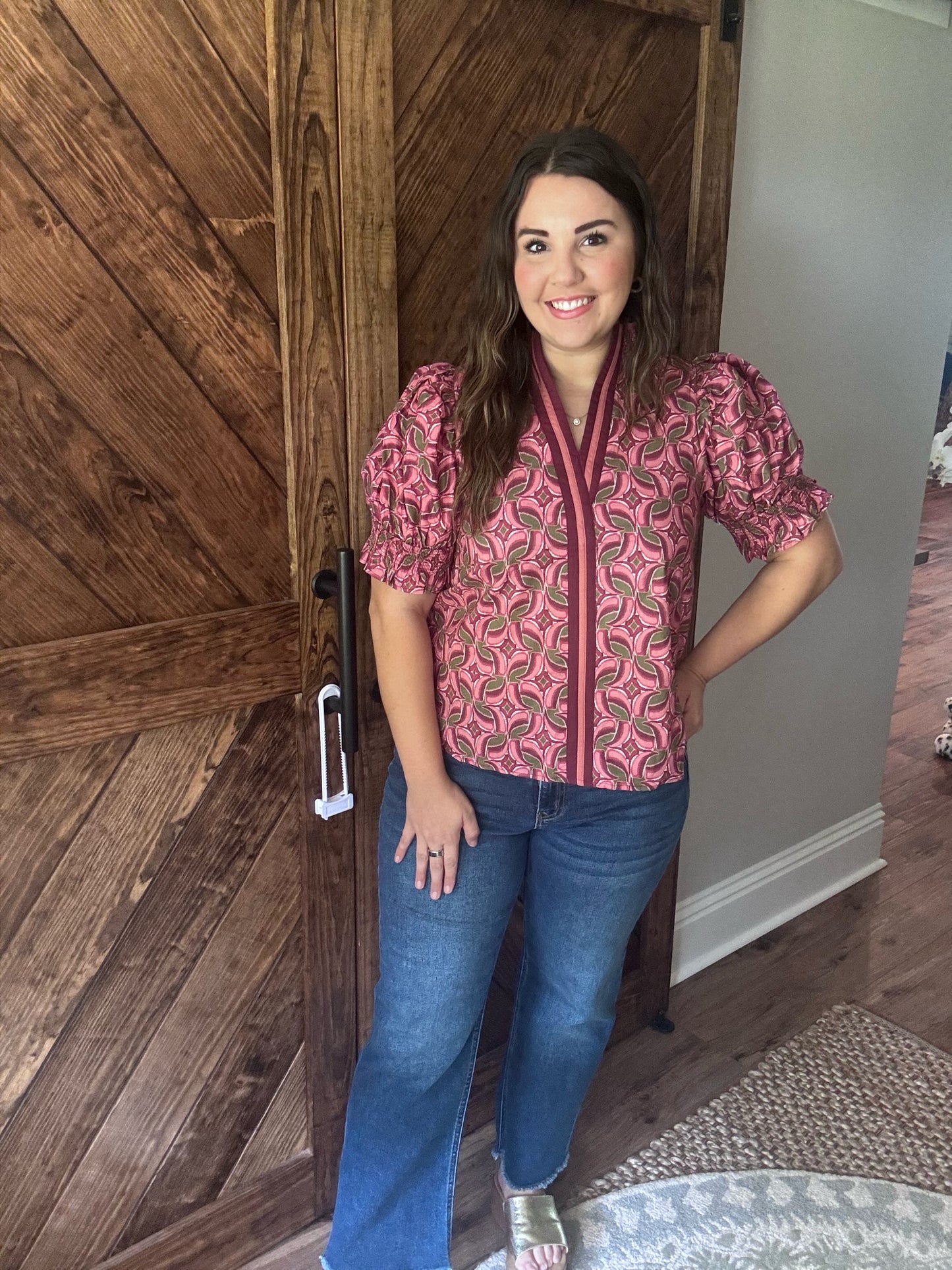 Terra Cotta Stripe Top
