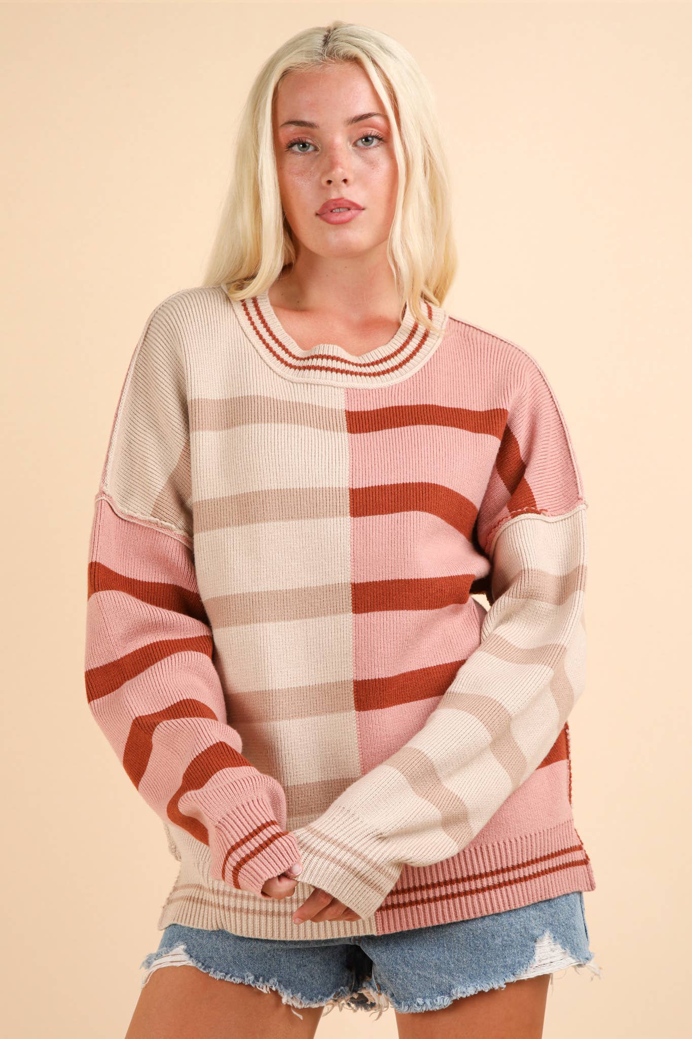 Comfy Stripes Knit Sweater