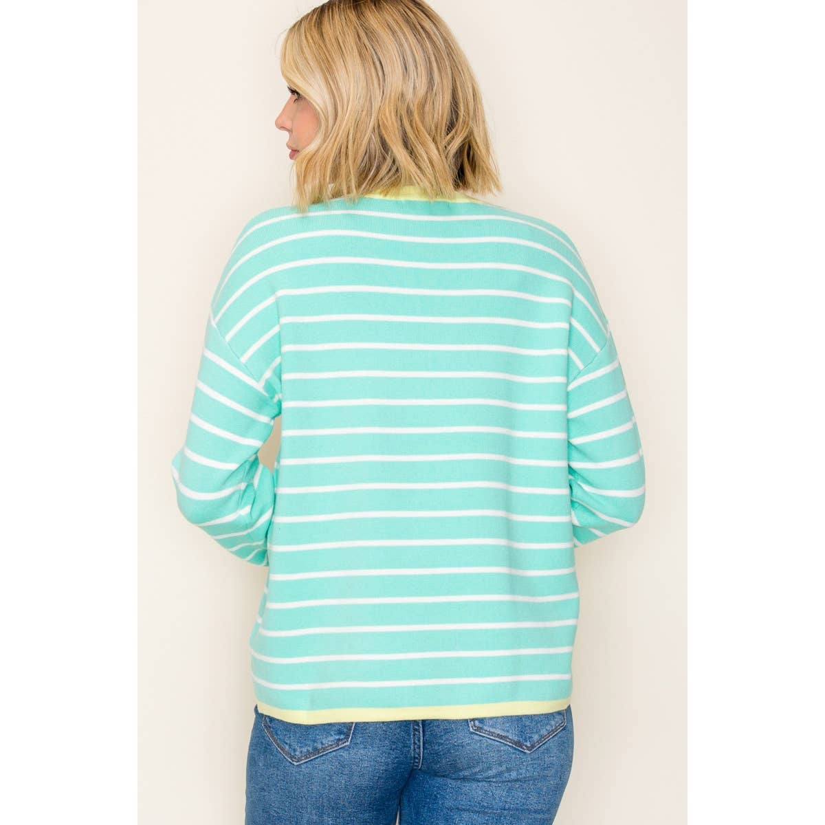 Mint Stripe Sweater