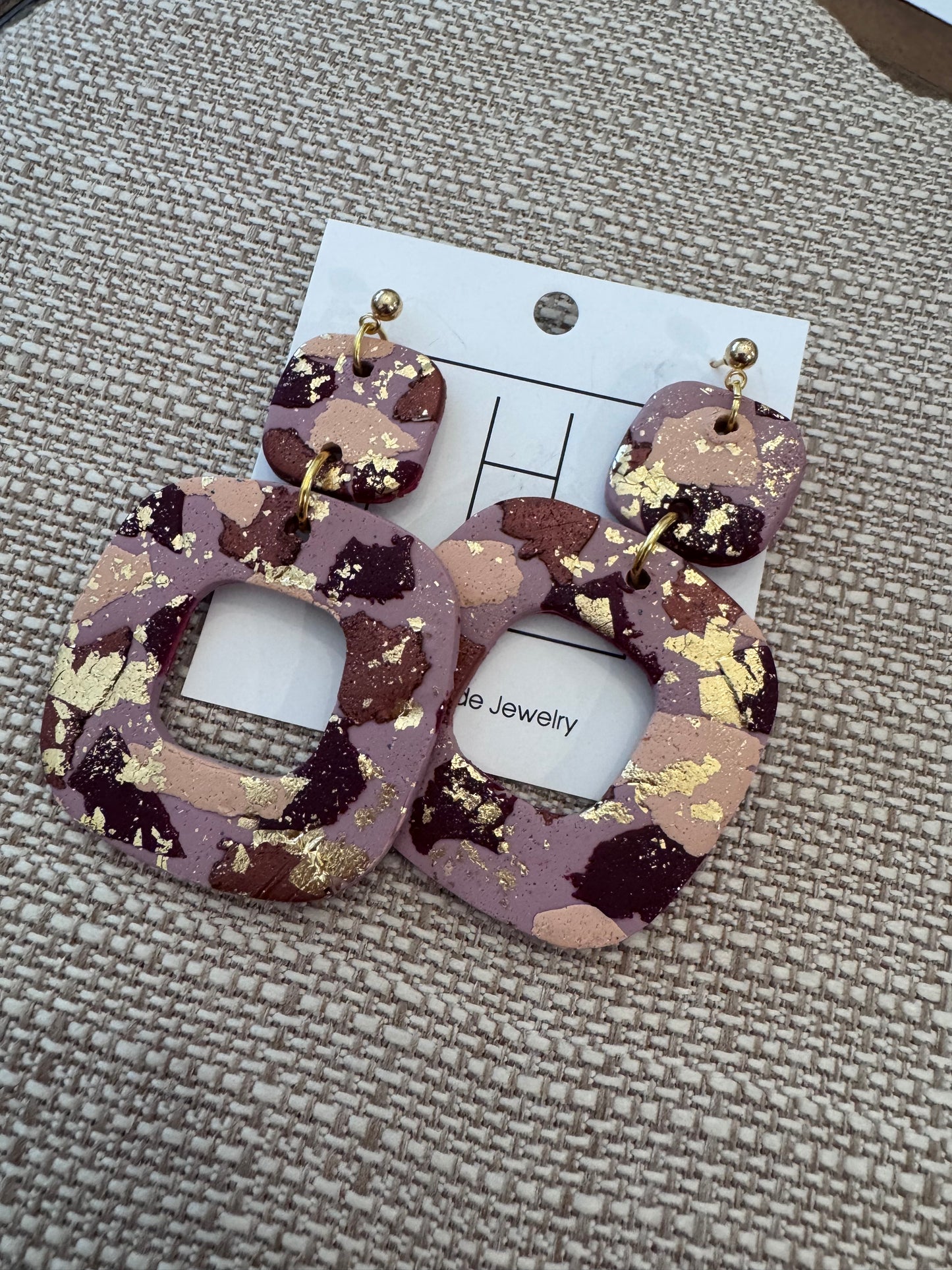 Mauve Clay Earrings