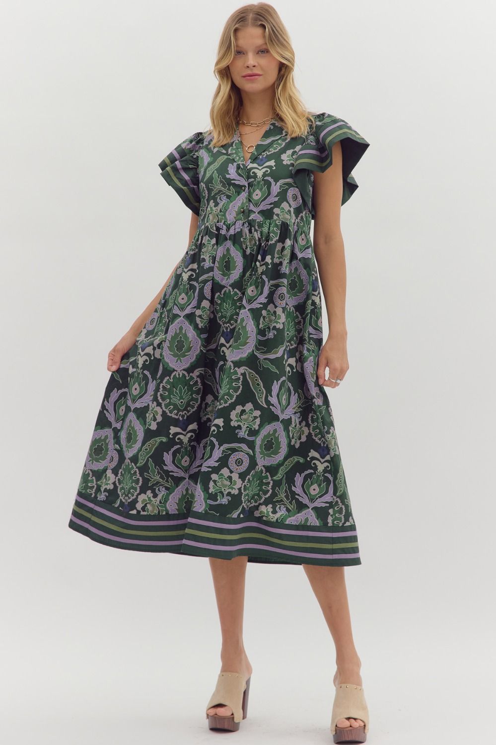 Emerald Bloom Midi