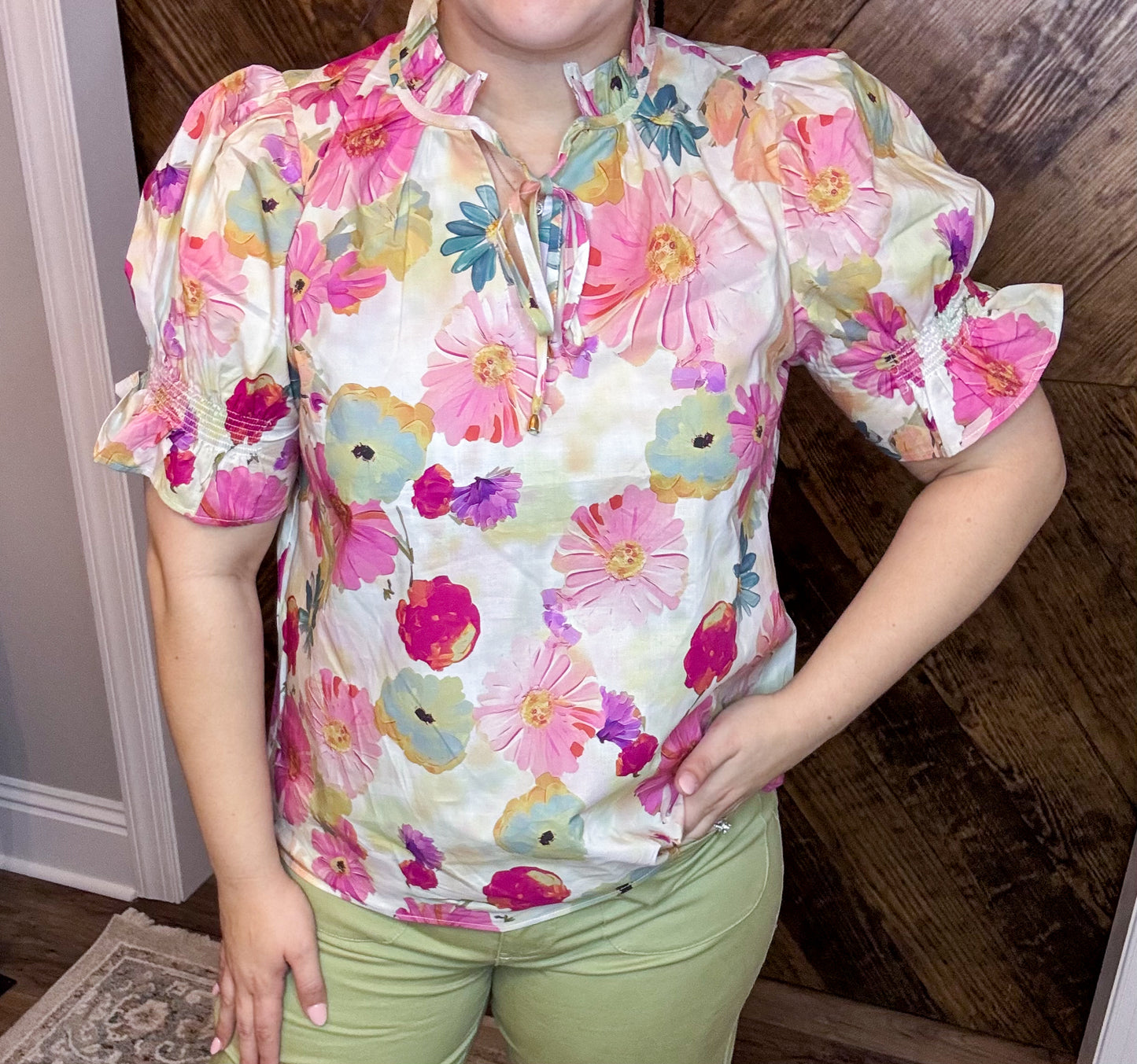 Berry Floral Top