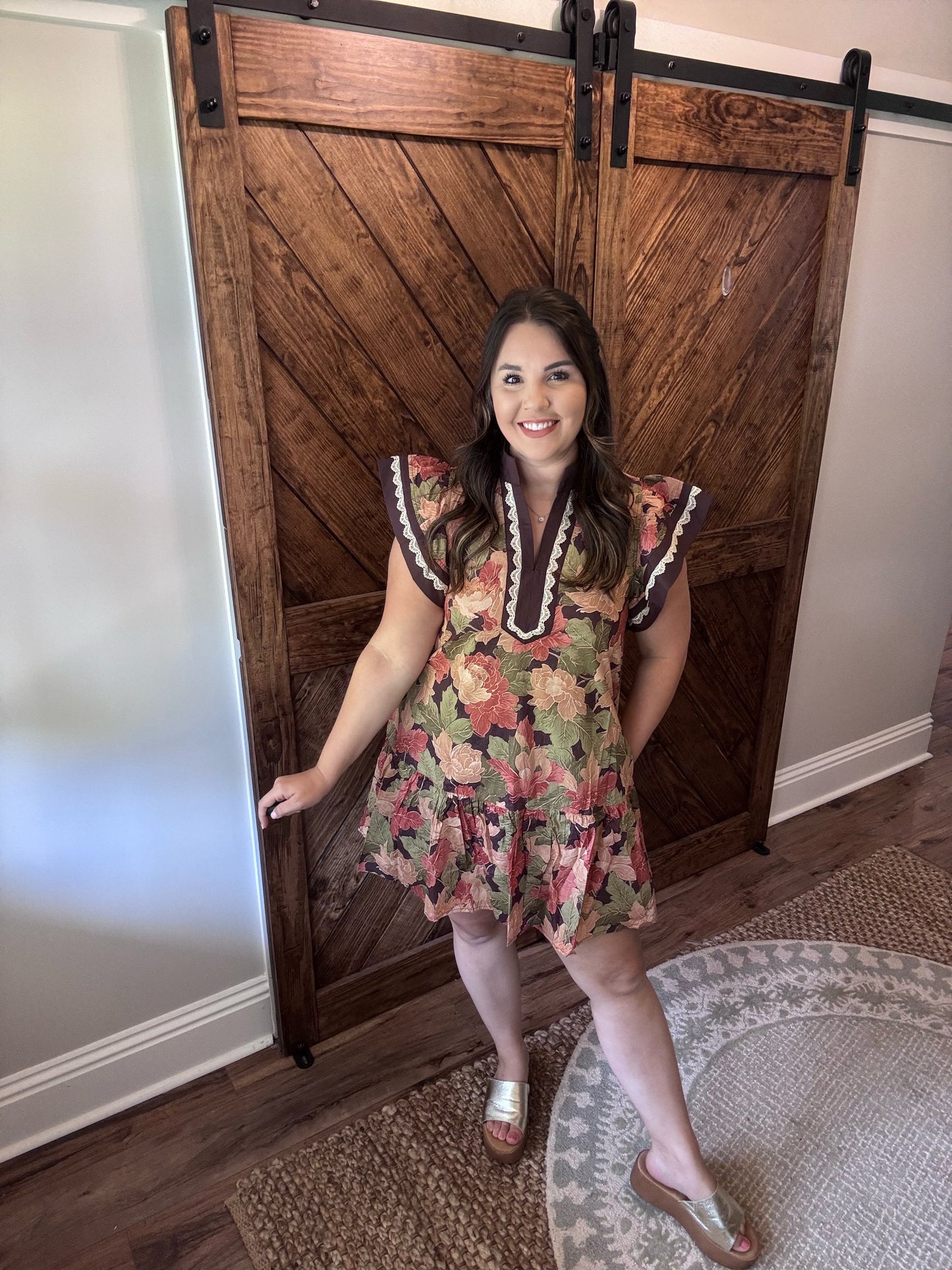 Turning Leaves Mini Dress
