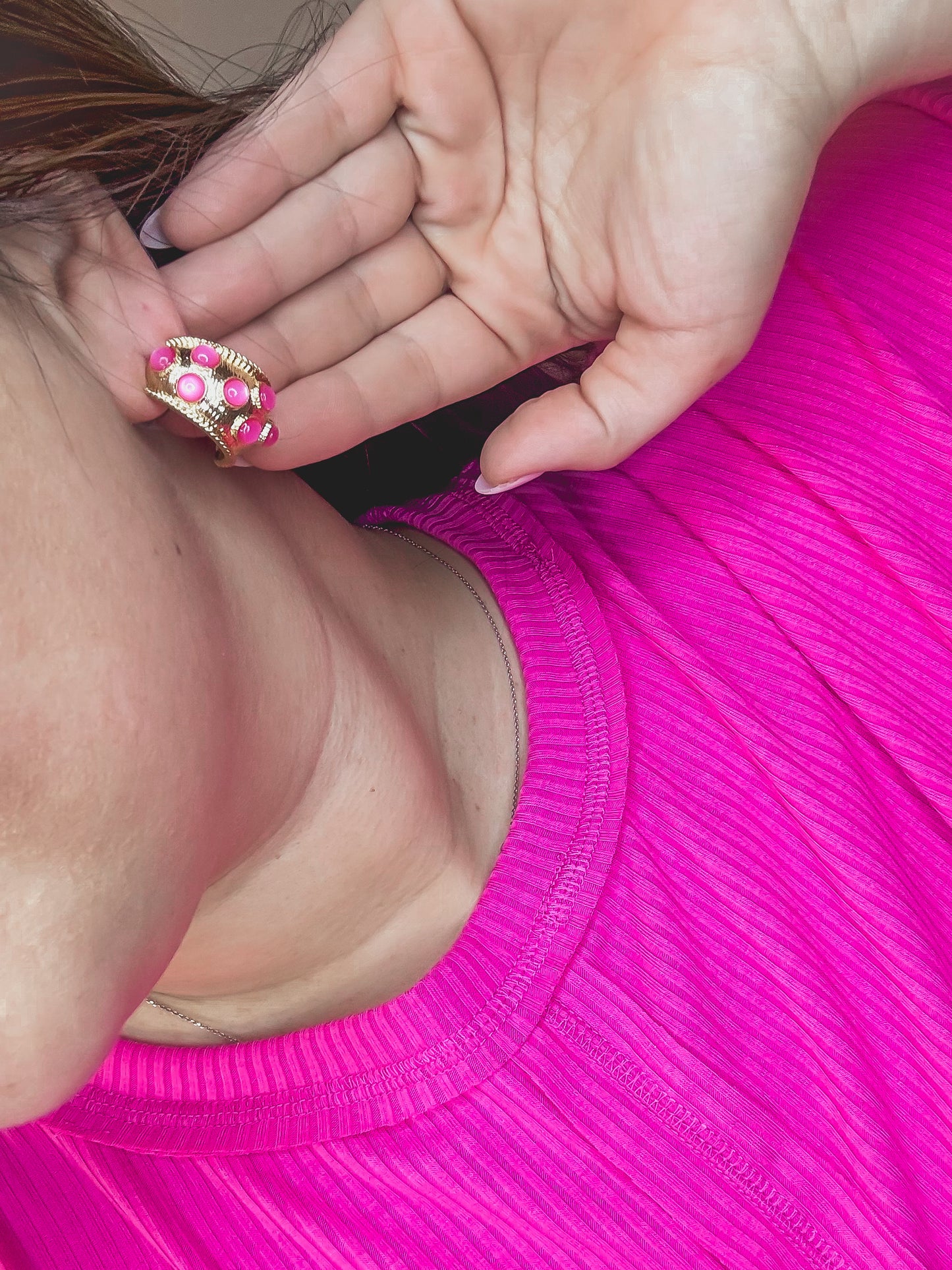 Feeling Fancy Pink Earrings