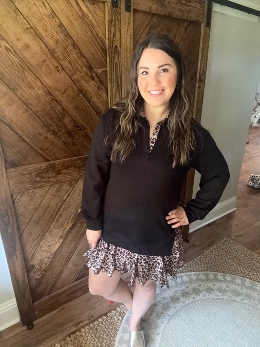 Leopard Layered Dress