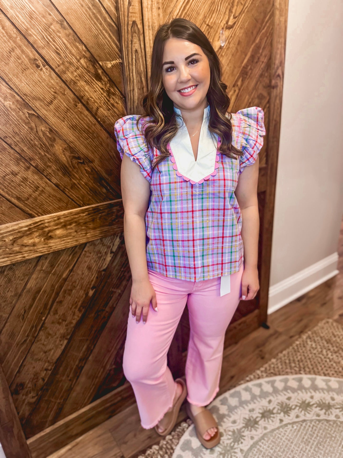 Pastel Scalloped Top