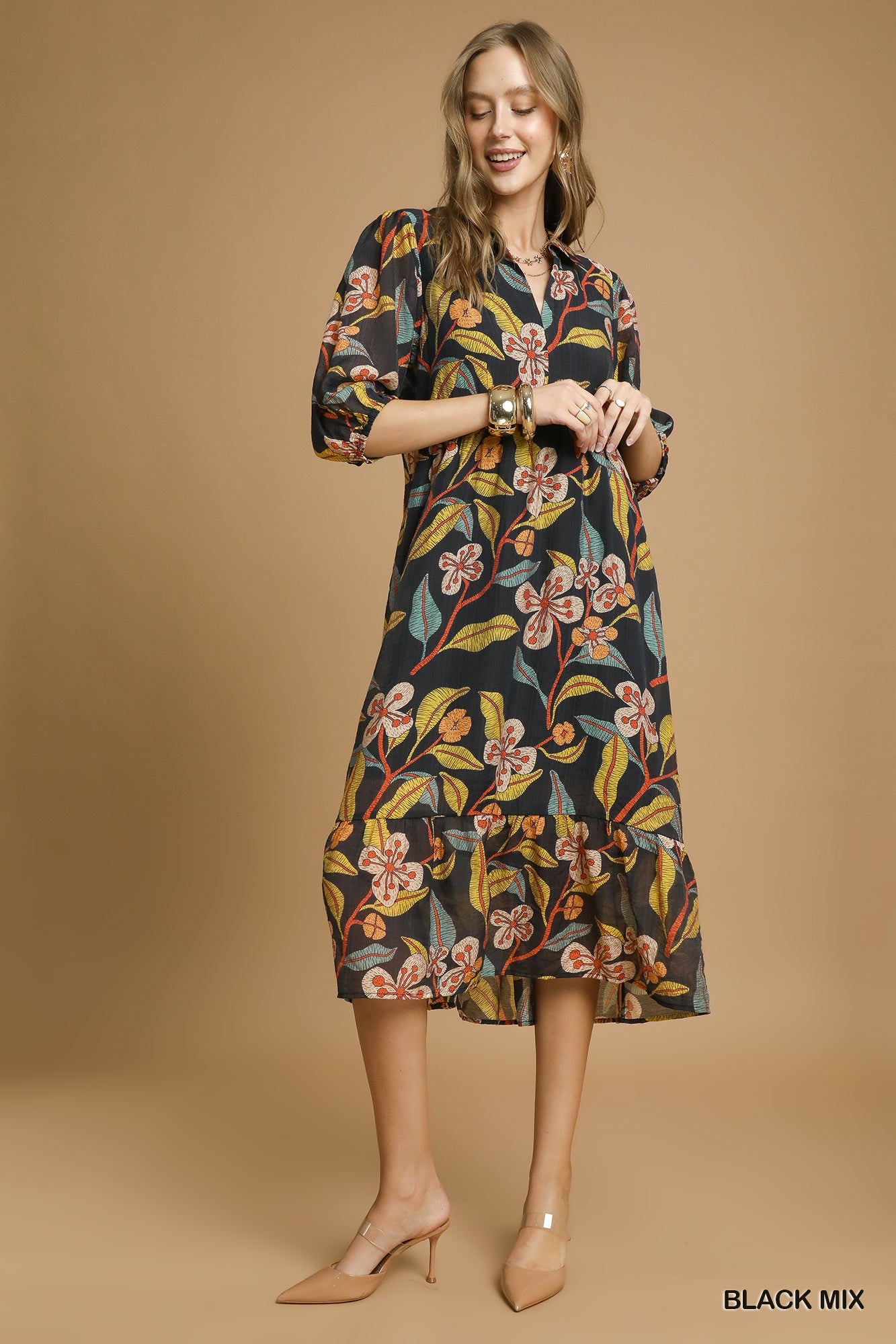 hamilton midi dress Falling Leaves Midi – Hamilton Lane Boutique
