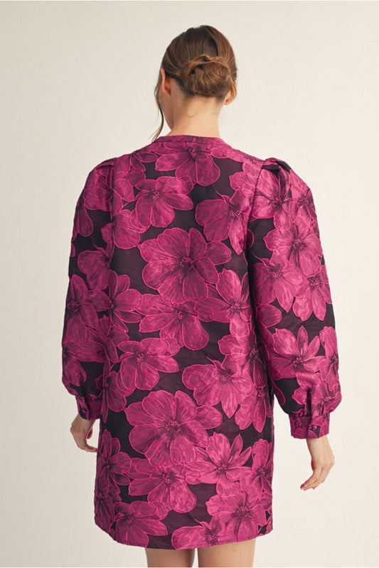 Pink Floral Shift Dress