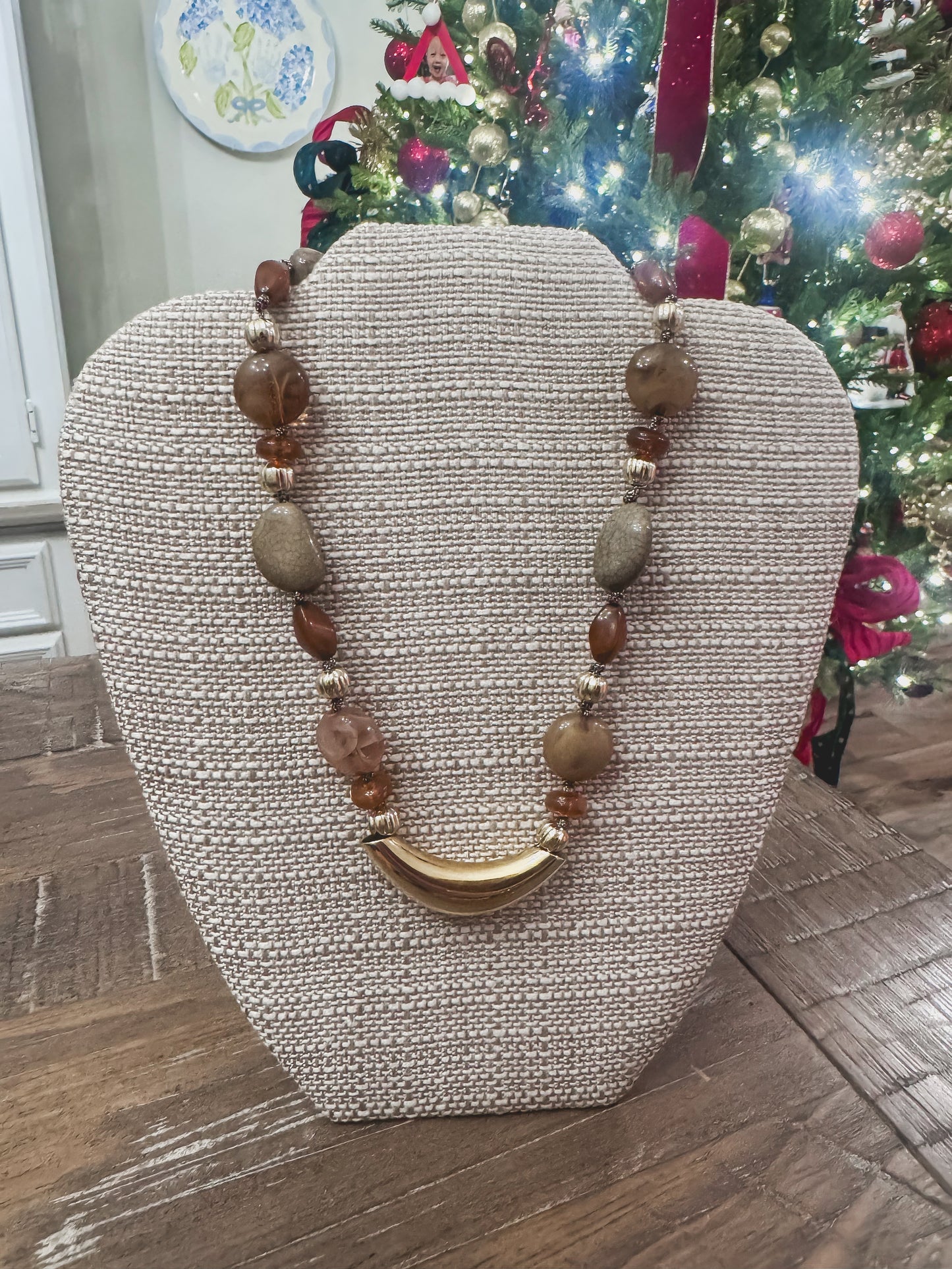 Gold Beaded Necklace