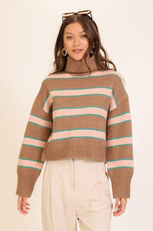 Coco Striped Turtleneck Sweater