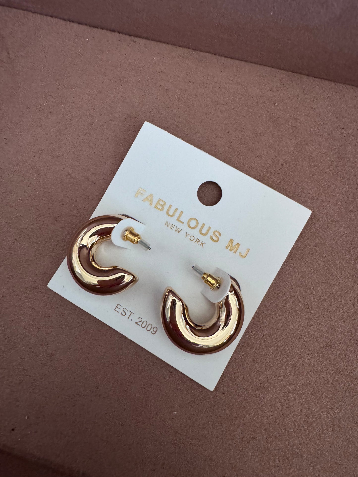 Golden Puff Earrings