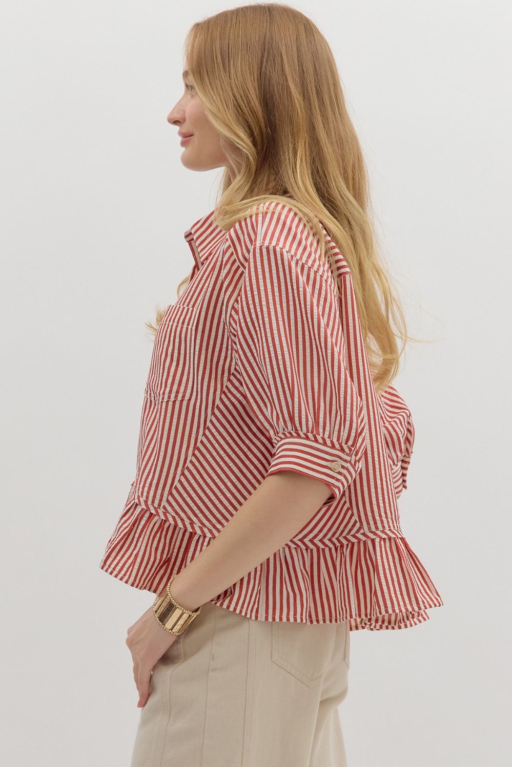 Red Stripe Top