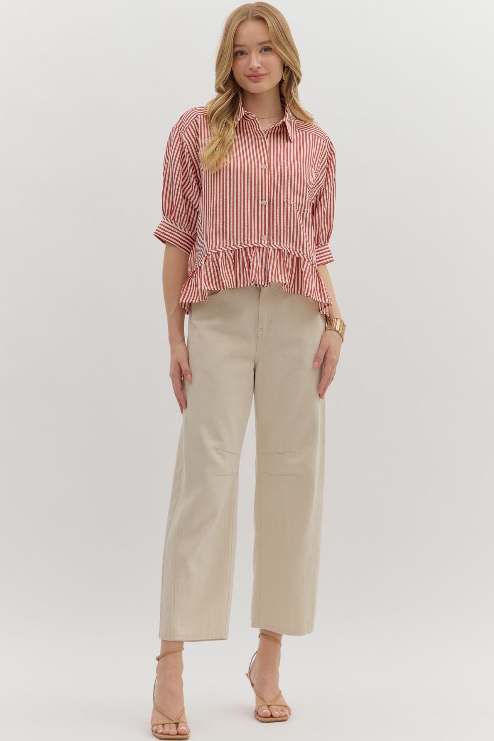 Red Stripe Top