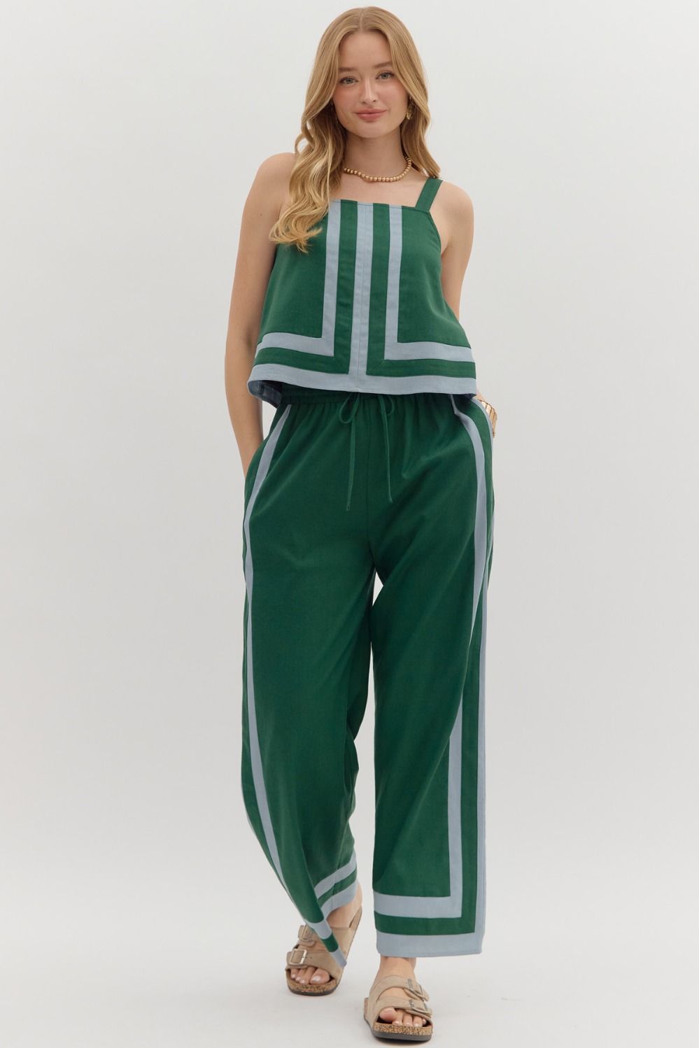 Emerald Stripe Set
