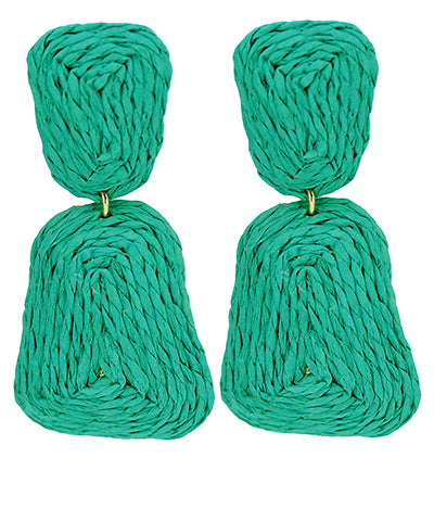 Jade Raffia Earrings