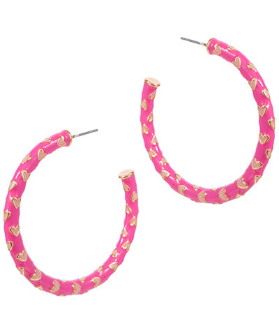 Heart Hoop Earrings