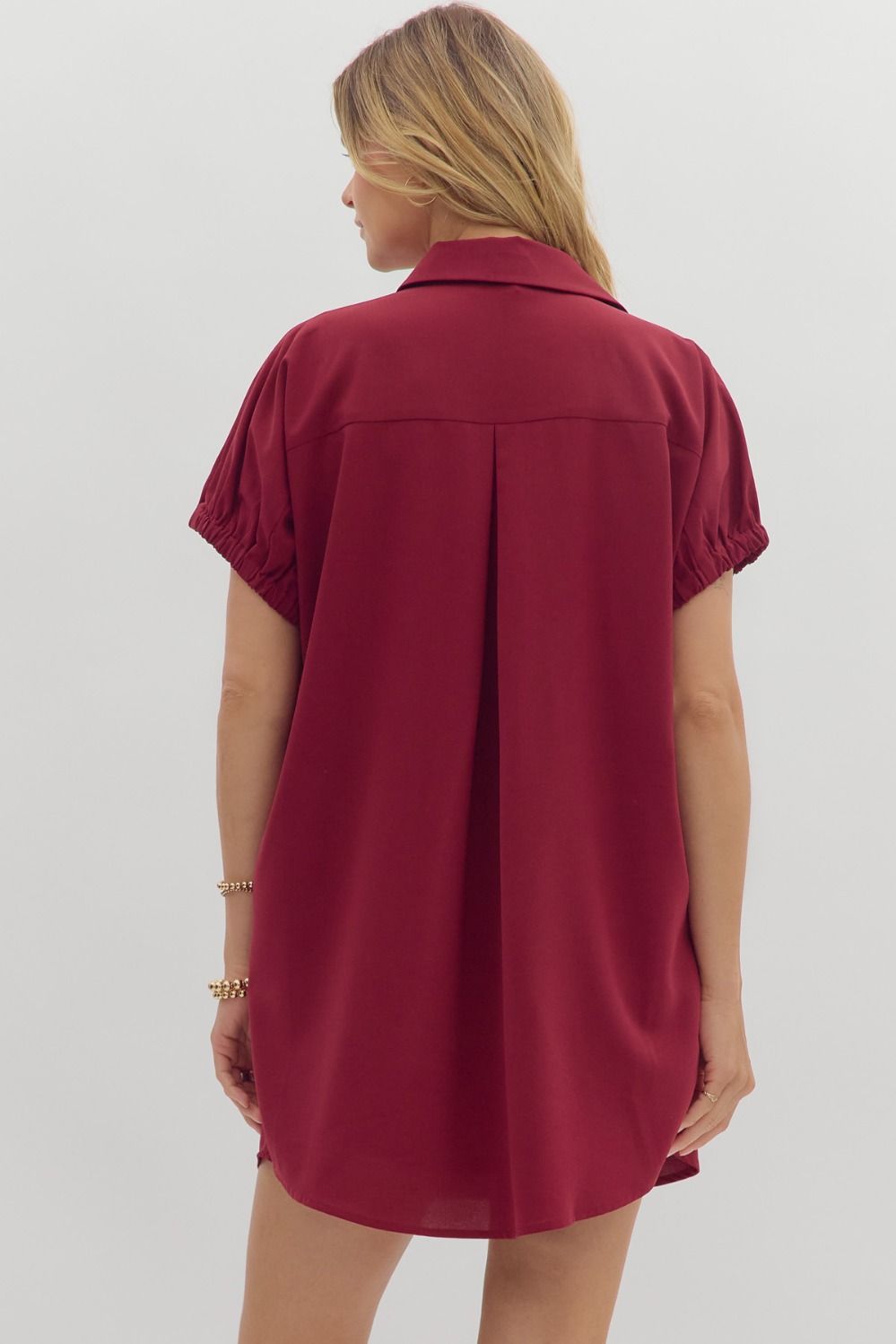 Burgundy Basic Dress