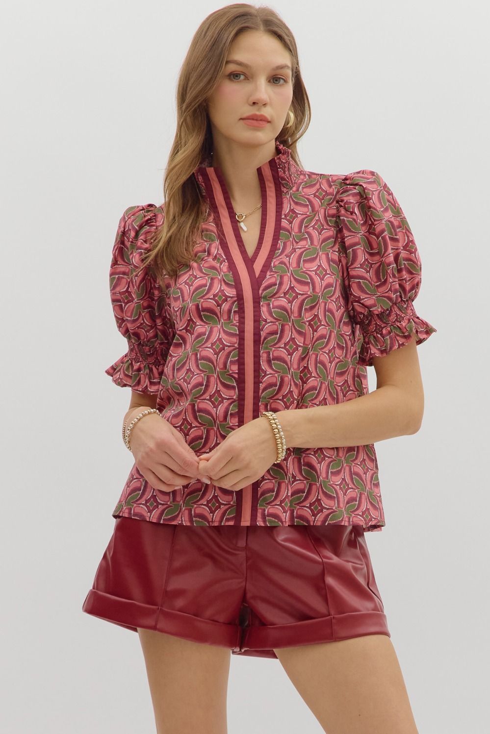 Terra Cotta Stripe Top