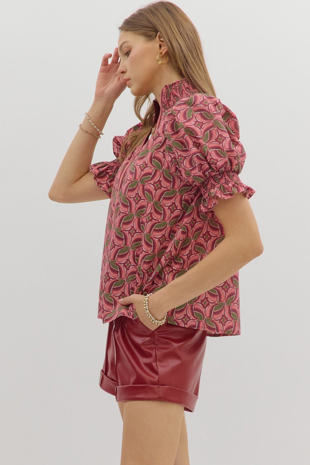 Terra Cotta Stripe Top