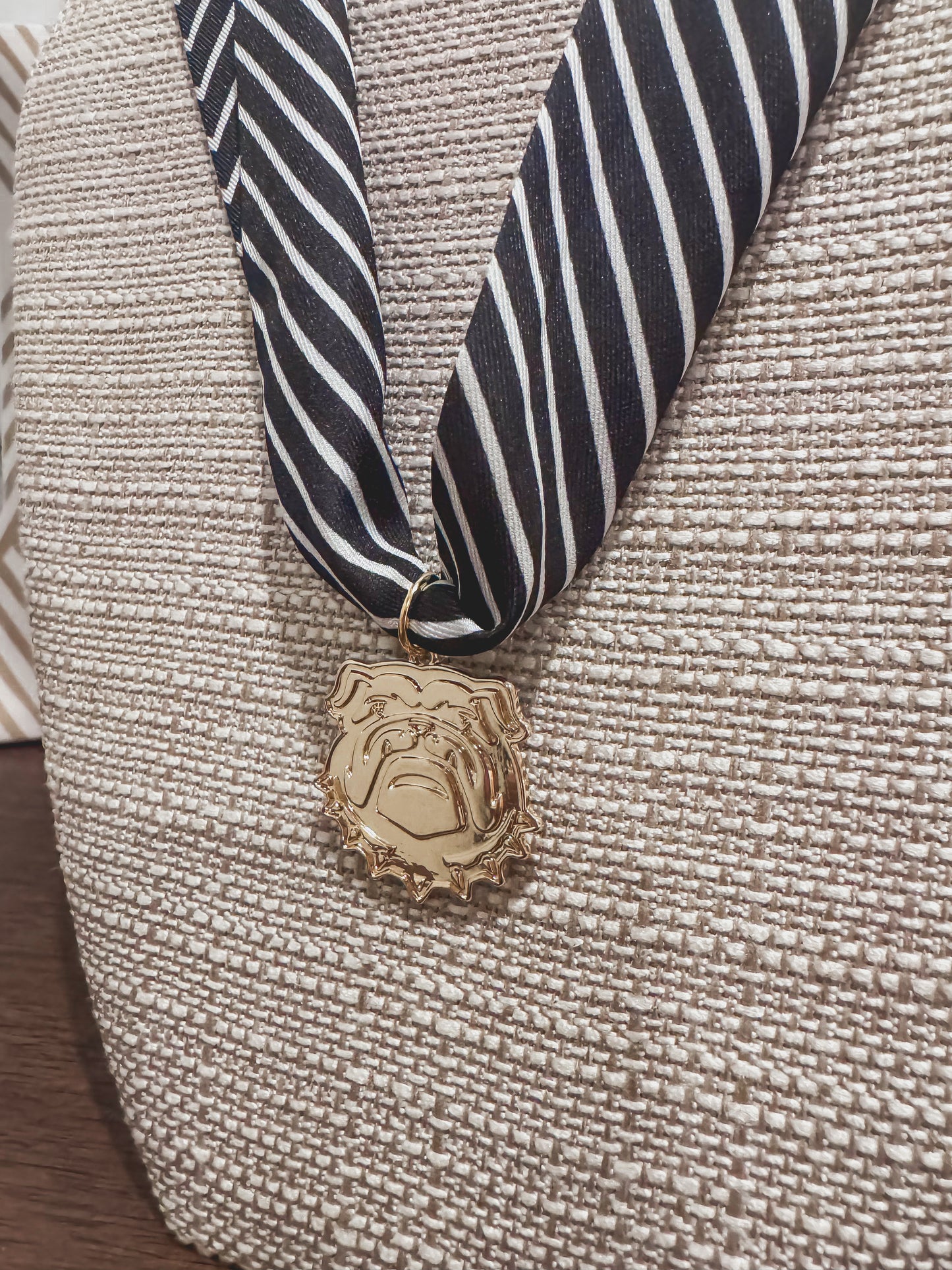 Bulldog Scarf Necklace