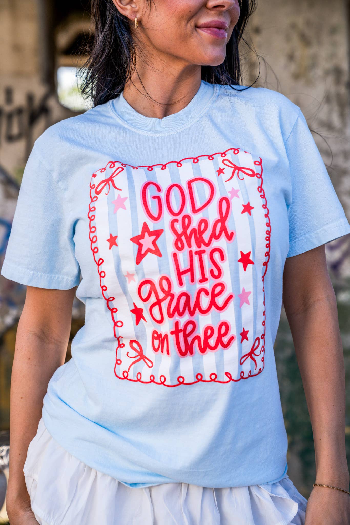 Grace On Thee | Chambray | Short Sleeve