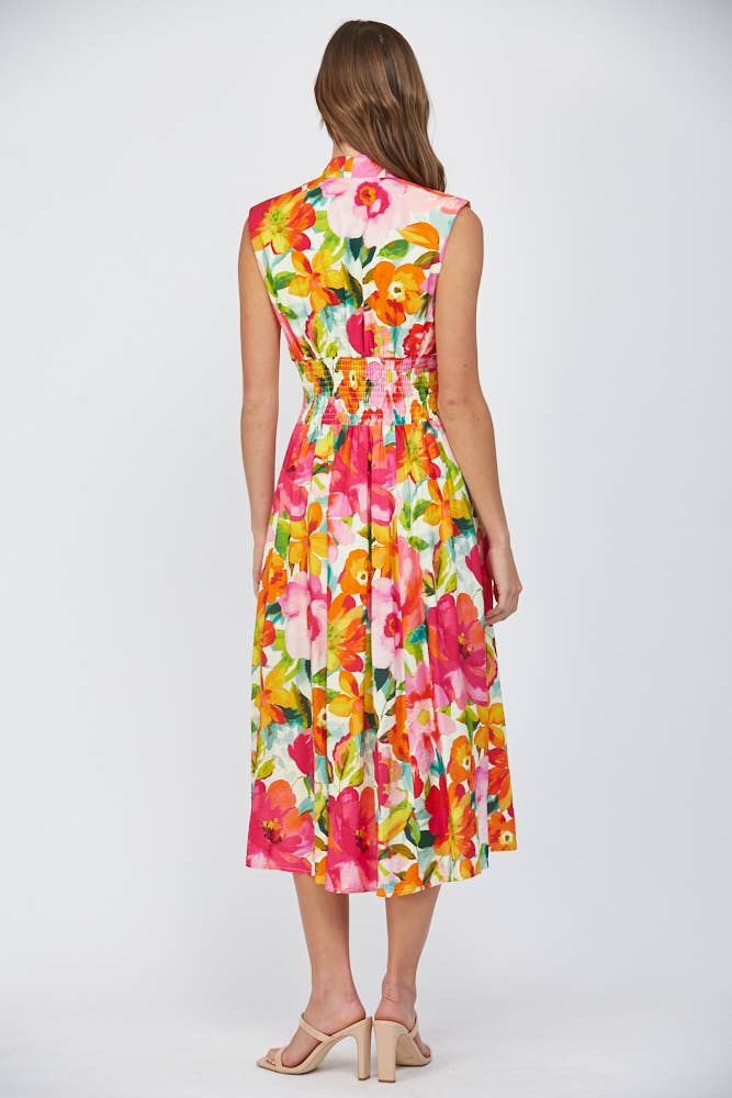 Floral Zip Front Dress