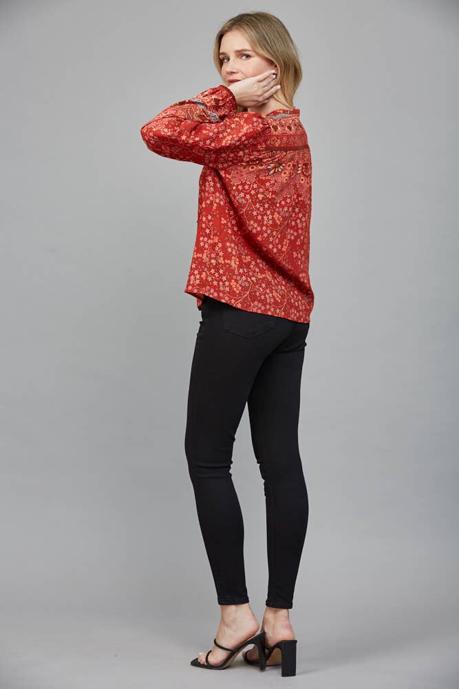 Brick Floral Top