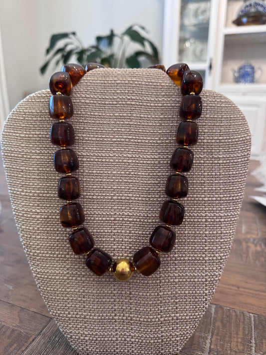 Brown Beaded Necklace