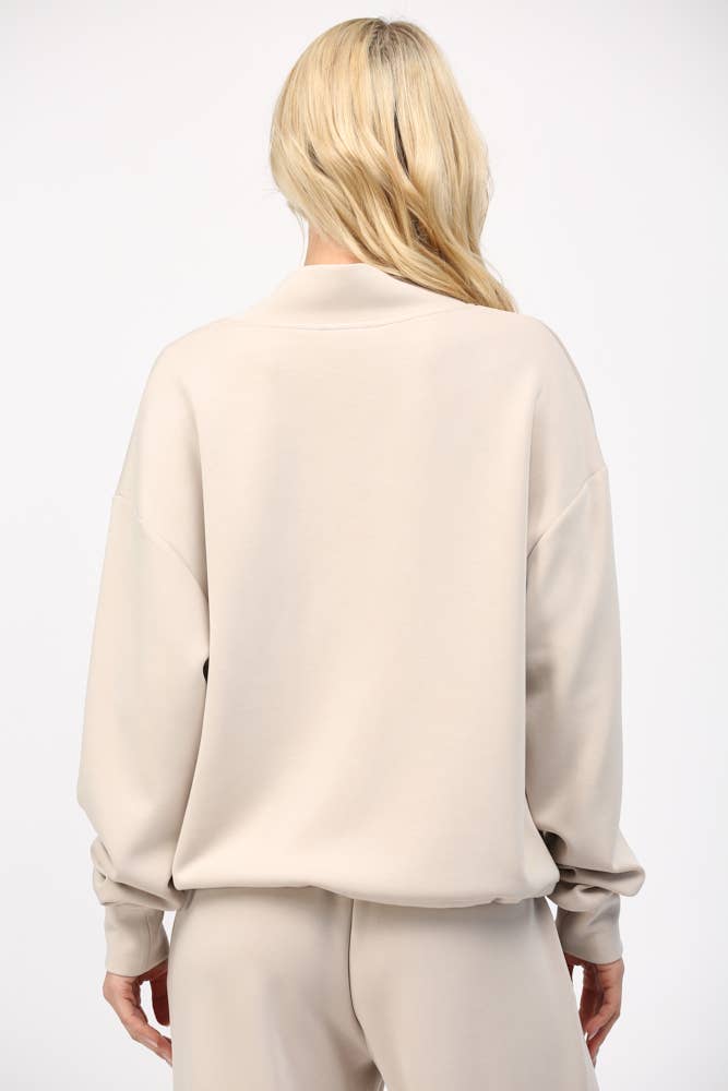 Modal Cowl Neck Sweatshirt