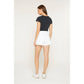White High Rise Shorts