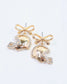 Sporty Bow Helmet Earring Gold