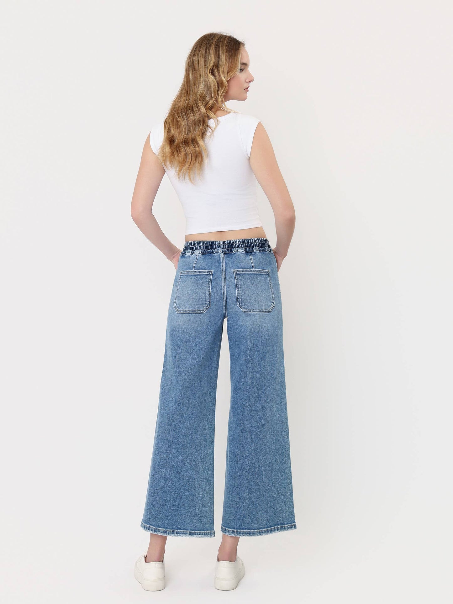 Vervet Drawstring Wideleg Jeans