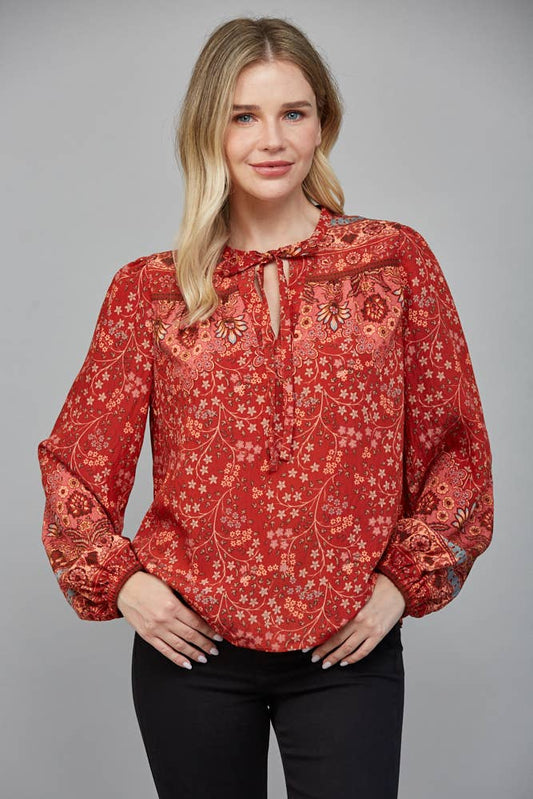 Brick Floral Top