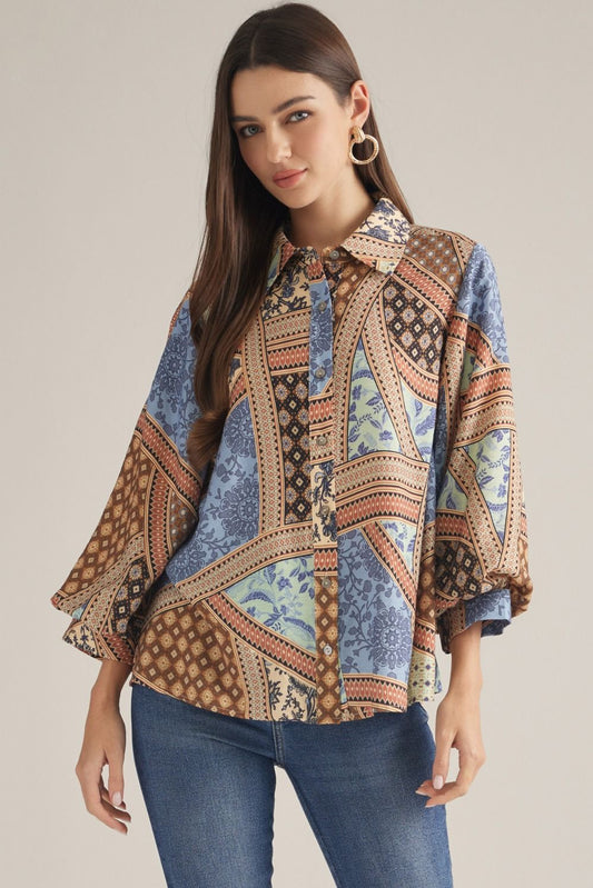 Blue Ridge Patchwork Top
