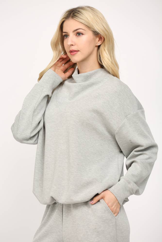 Modal Cowl Neck Sweatshirt