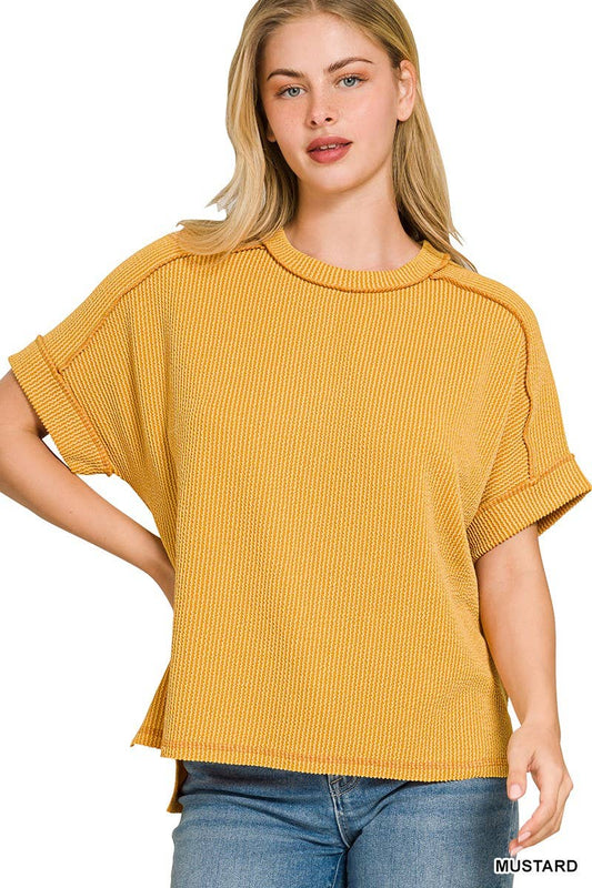 Yellow Corded Top