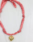 Red Scarf Charm Necklace