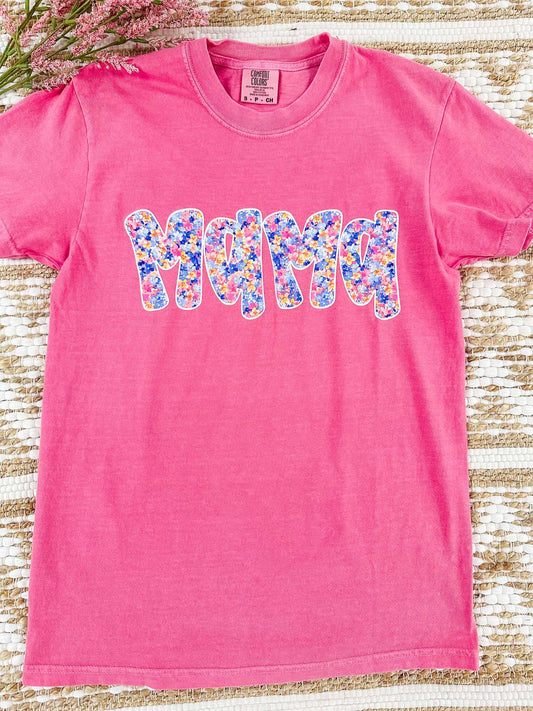 Mama Floral | Berry | Short Sleeve