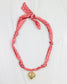 Red Scarf Charm Necklace