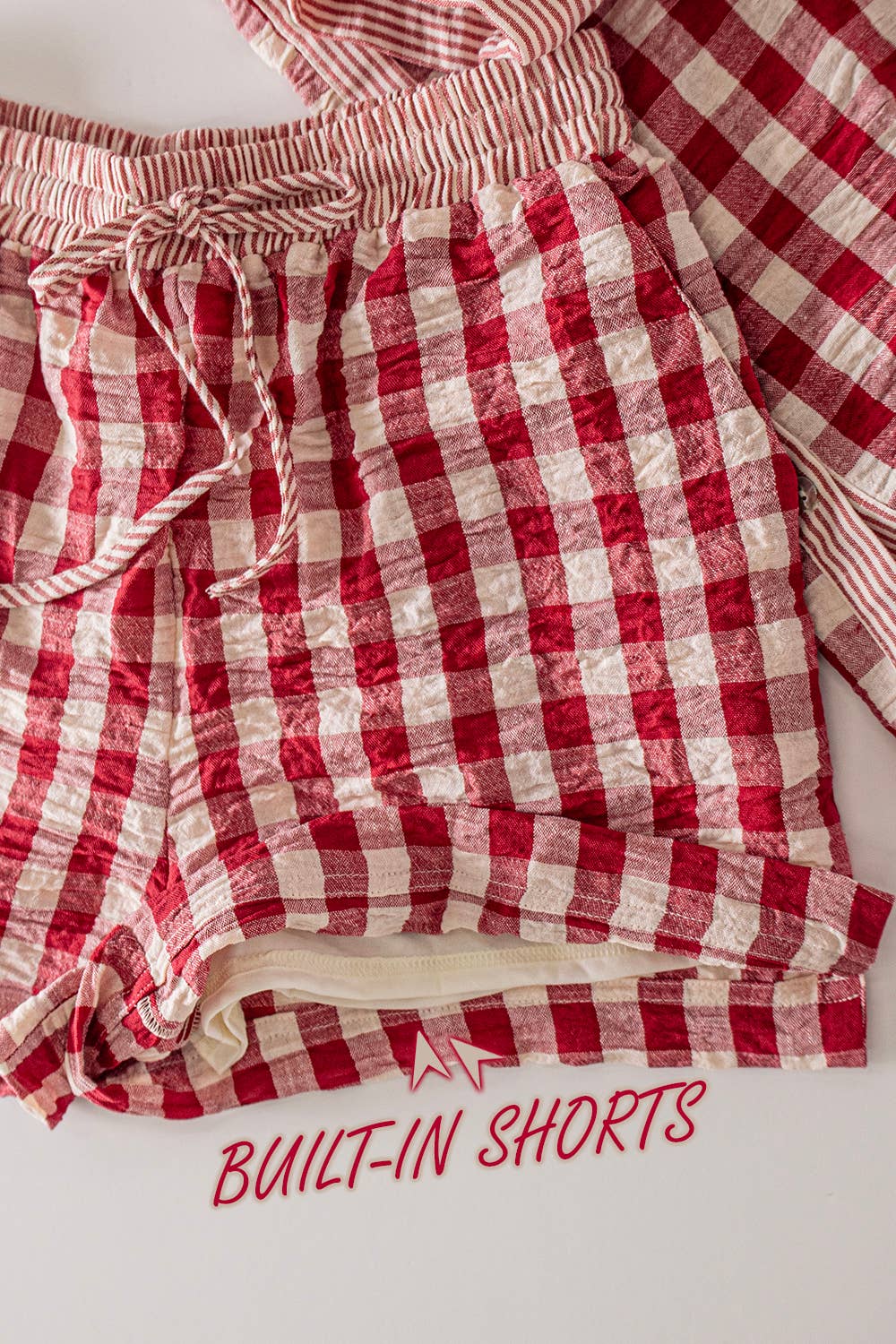 Gingham Shorts Set