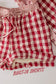 Gingham Shorts Set