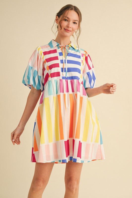Summer Stripes Mini Dress