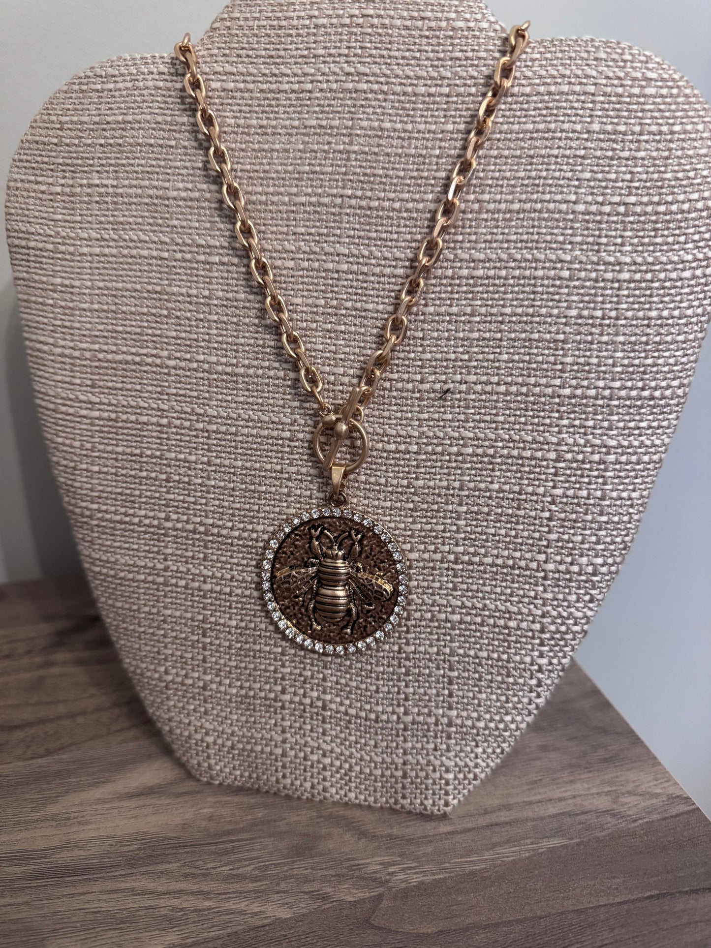 Bee Coin Necklace
