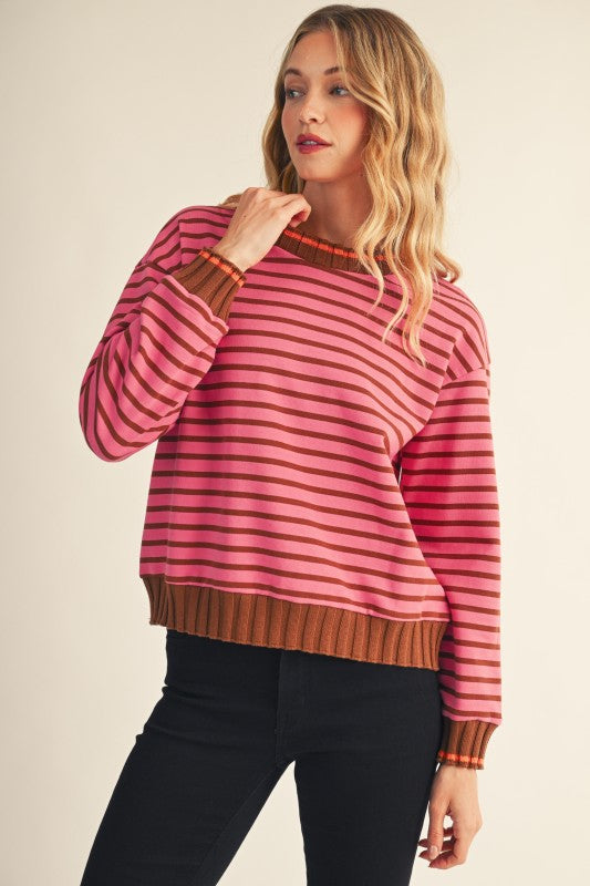 Poppy Stripe Top